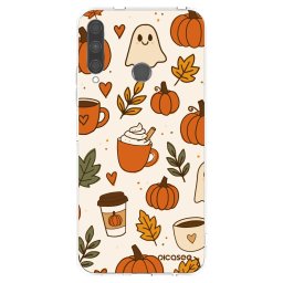 Átlátszó szilikon tok az alábbi mobiltelefonokra Huawei P40 Lite E - Fall vibes