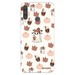 Átlátszó szilikon tok az alábbi mobiltelefonokra Huawei P40 Lite E - Pumpkin spice