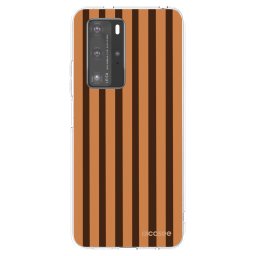 Átlátszó szilikon tok az alábbi mobiltelefonokra Huawei P40 Pro - Caramel lines