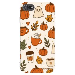 Átlátszó szilikon tok az alábbi mobiltelefonokra Apple iPhone SE 2020 - Fall vibes