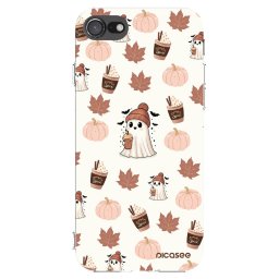 Átlátszó szilikon tok az alábbi mobiltelefonokra Apple iPhone SE 2020 - Pumpkin spice