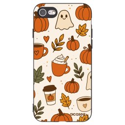Fekete szilikon tok az alábbi mobiltelefonokra Apple iPhone SE 2020 - Fall vibes