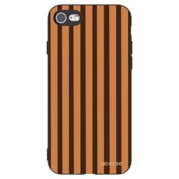 Fekete szilikon tok az alábbi mobiltelefonokra Apple iPhone SE 2020 - Caramel lines