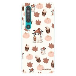 Átlátszó szilikon tok az alábbi mobiltelefonokra Xiaomi Mi 10 - Pumpkin spice