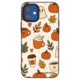 Fekete szilikon tok az alábbi mobiltelefonokra Apple iPhone 12 mini - Fall vibes