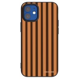 Fekete szilikon tok az alábbi mobiltelefonokra Apple iPhone 12 mini - Caramel lines