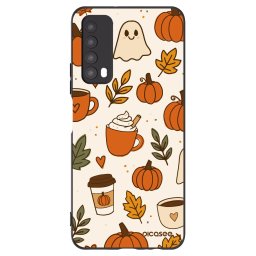 Fekete szilikon tok az alábbi mobiltelefonokra Huawei P Smart 2021 - Fall vibes