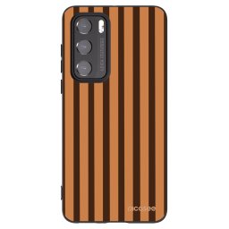 Fekete szilikon tok az alábbi mobiltelefonokra Huawei P40 - Caramel lines