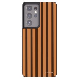 Fekete szilikon tok az alábbi mobiltelefonokra Samsung Galaxy S21 Ultra 5G G998B - Caramel lines