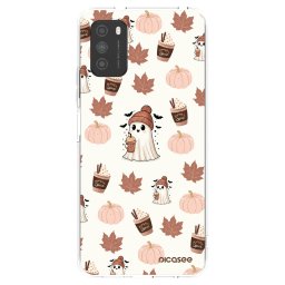 Átlátszó szilikon tok az alábbi mobiltelefonokra Xiaomi Poco M3 - Pumpkin spice
