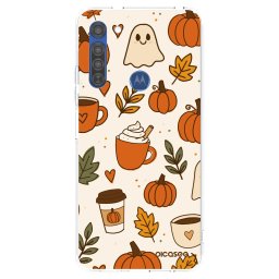 Átlátszó szilikon tok az alábbi mobiltelefonokra Motorola Moto G8 - Fall vibes
