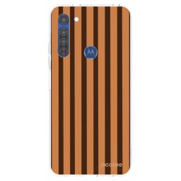 Átlátszó szilikon tok az alábbi mobiltelefonokra Motorola Moto G8 - Caramel lines