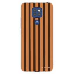 Átlátszó szilikon tok az alábbi mobiltelefonokra Motorola Moto G9 Play - Caramel lines
