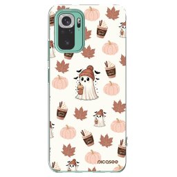 Átlátszó szilikon tok az alábbi mobiltelefonokra Xiaomi Redmi Note 10 Pro - Pumpkin spice