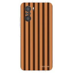 Átlátszó szilikon tok az alábbi mobiltelefonokra Xiaomi Poco F3 - Caramel lines
