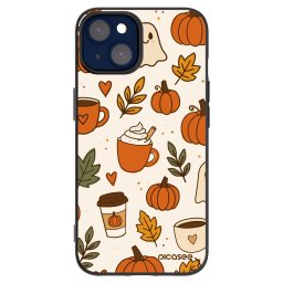 Fekete szilikon tok az alábbi mobiltelefonokra Apple iPhone 14 - Fall vibes