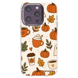 Átlátszó szilikon tok az alábbi mobiltelefonokra Apple iPhone 14 Pro - Fall vibes
