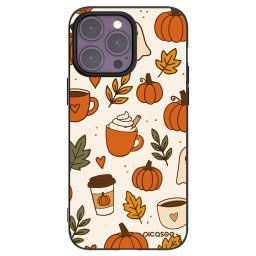 Fekete szilikon tok az alábbi mobiltelefonokra Apple iPhone 14 Pro Max - Fall vibes