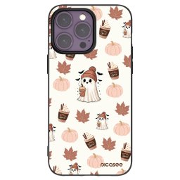 Fekete szilikon tok az alábbi mobiltelefonokra Apple iPhone 14 Pro Max - Pumpkin spice