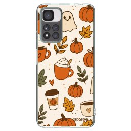 Átlátszó szilikon tok az alábbi mobiltelefonokra Xiaomi Redmi Note 11 Pro+ 5G - Fall vibes