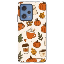 Fekete szilikon tok az alábbi mobiltelefonokra Xiaomi Redmi Note 12 Pro 5G - Fall vibes
