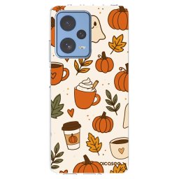 Átlátszó szilikon tok az alábbi mobiltelefonokra Xiaomi Redmi Note 12 Pro 5G - Fall vibes