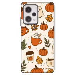 Fekete szilikon tok az alábbi mobiltelefonokra Xiaomi Redmi Note 12 Pro+ 5G - Fall vibes