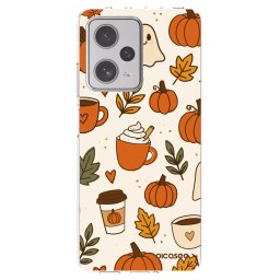 Átlátszó szilikon tok az alábbi mobiltelefonokra Xiaomi Redmi Note 12 Pro+ 5G - Fall vibes