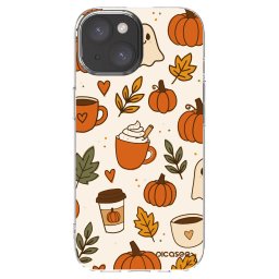 Átlátszó szilikon tok az alábbi mobiltelefonokra Apple iPhone 15 - Fall vibes