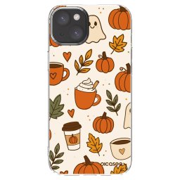 Átlátszó szilikon tok az alábbi mobiltelefonokra Apple iPhone 15 Plus - Fall vibes