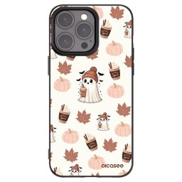 Fekete szilikon tok az alábbi mobiltelefonokra Apple iPhone 15 Pro Max - Pumpkin spice