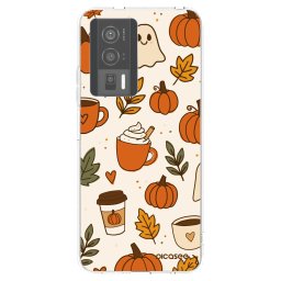 Átlátszó szilikon tok az alábbi mobiltelefonokra Xiaomi Poco F5 Pro 5G - Fall vibes