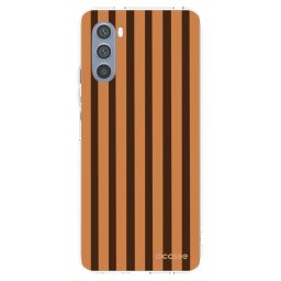 Átlátszó szilikon tok az alábbi mobiltelefonokra Motorola Moto G62 - Caramel lines