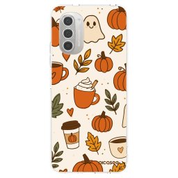 Átlátszó szilikon tok az alábbi mobiltelefonokra Motorola Moto G51 - Fall vibes