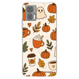 Átlátszó szilikon tok az alábbi mobiltelefonokra Motorola Edge 30 Neo - Fall vibes