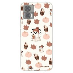 Átlátszó szilikon tok az alábbi mobiltelefonokra Motorola Edge 30 Neo - Pumpkin spice