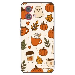 Fekete szilikon tok az alábbi mobiltelefonokra Motorola Moto G84 5G - Fall vibes