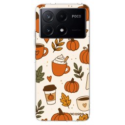Átlátszó szilikon tok az alábbi mobiltelefonokra Xiaomi Poco X6 Pro - Fall vibes