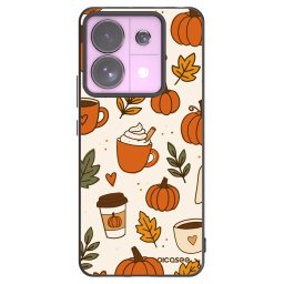 Fekete szilikon tok az alábbi mobiltelefonokra Xiaomi Redmi Note 13 Pro 5G - Fall vibes