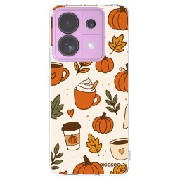 Átlátszó szilikon tok az alábbi mobiltelefonokra Xiaomi Redmi Note 13 Pro 5G - Fall vibes