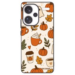 Fekete szilikon tok az alábbi mobiltelefonokra Xiaomi Redmi Note 13 Pro+ 5G - Fall vibes