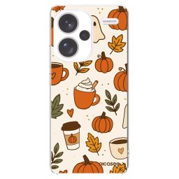 Átlátszó szilikon tok az alábbi mobiltelefonokra Xiaomi Redmi Note 13 Pro+ 5G - Fall vibes