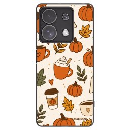 Fekete szilikon tok az alábbi mobiltelefonokra Xiaomi Redmi Note 13 Pro 4G - Fall vibes