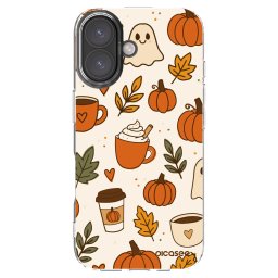 Átlátszó szilikon tok az alábbi mobiltelefonokra Apple iPhone 16 - Fall vibes