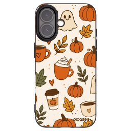 Fekete szilikon tok az alábbi mobiltelefonokra Apple iPhone 16 - Fall vibes