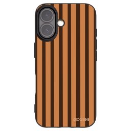 Fekete szilikon tok az alábbi mobiltelefonokra Apple iPhone 16 - Caramel lines