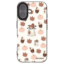 Fekete szilikon tok az alábbi mobiltelefonokra Apple iPhone 16 - Pumpkin spice