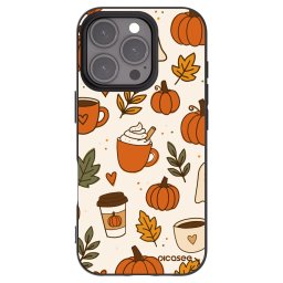 Fekete szilikon tok az alábbi mobiltelefonokra Apple iPhone 16 Pro - Fall vibes