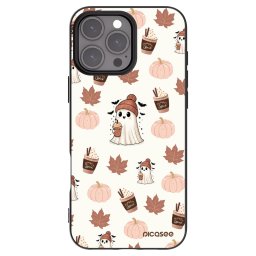 Fekete szilikon tok az alábbi mobiltelefonokra Apple iPhone 16 Pro Max - Pumpkin spice