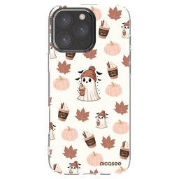Átlátszó szilikon tok az alábbi mobiltelefonokra Apple iPhone 16 Pro Max - Pumpkin spice